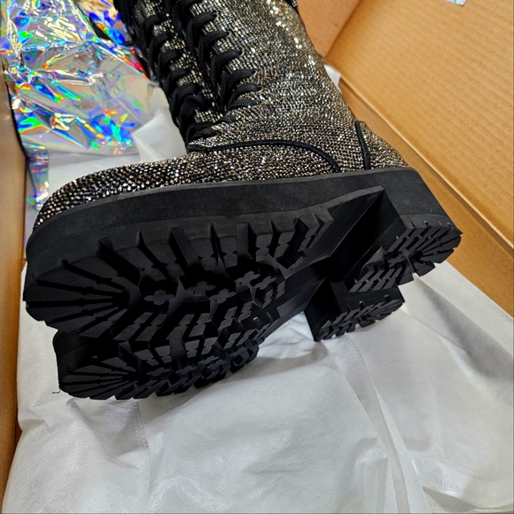 Club Exx Bling Combat Boots - Picture 2 of 3